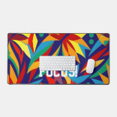 鮮やか抽象芸術幾何数々の色 デスクマット (キーボード&マウス)