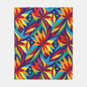 鮮やか抽象芸術幾何数々の色 フリースブランケット (正面)