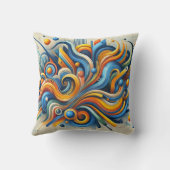 鮮やか抽象芸術旋回装飾用クッション クッション (裏面)