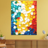 鮮やか抽象芸術油彩画 キャンバスプリント (インサイチュ (リビング))