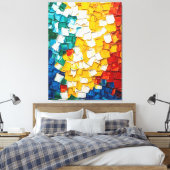 鮮やか抽象芸術油彩画 キャンバスプリント (インサイチュ (寝室))