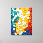 鮮やか抽象芸術油彩画 キャンバスプリント (正面)