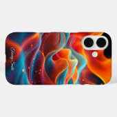 鮮やか抽象芸術波 – 未来美術 Case-Mate iPhoneケース (裏面 (横))