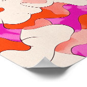 鮮やか抽象芸術流 ポスター (角)