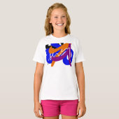 鮮やか抽象芸術流 Tシャツ (正面フル)