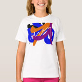 鮮やか抽象芸術流 Tシャツ (正面)