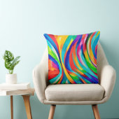 鮮やか抽象芸術渦巻きカラーアート クッション (椅子)