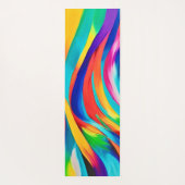 鮮やか抽象芸術渦巻きカラーアート ヨガマット (裏面)