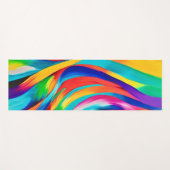 鮮やか抽象芸術渦巻きカラーアート ヨガマット (正面(横))