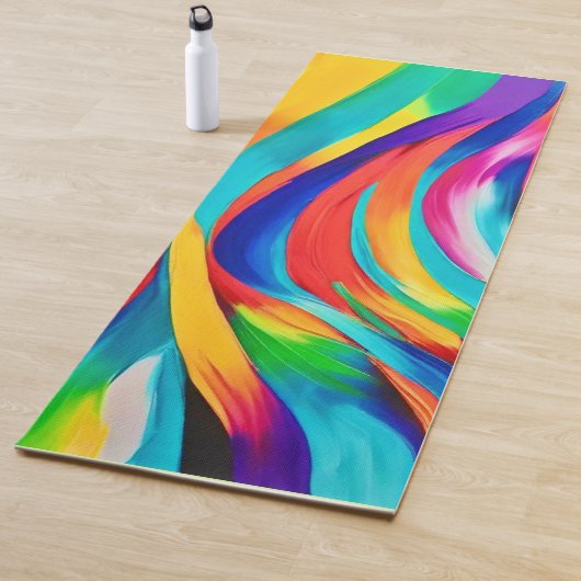 鮮やか抽象芸術渦巻きカラーアート ヨガマット (インサイチュ)