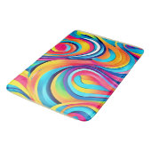 鮮やか抽象芸術渦巻き色 バスマット (アングル)