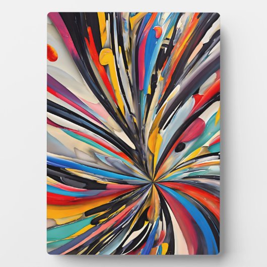 鮮やか抽象芸術爆モダン発芸術 フォトプラーク (正面)
