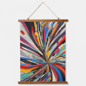 鮮やか抽象芸術爆モダン発芸術 吊り下げ型タペストリー (正面)