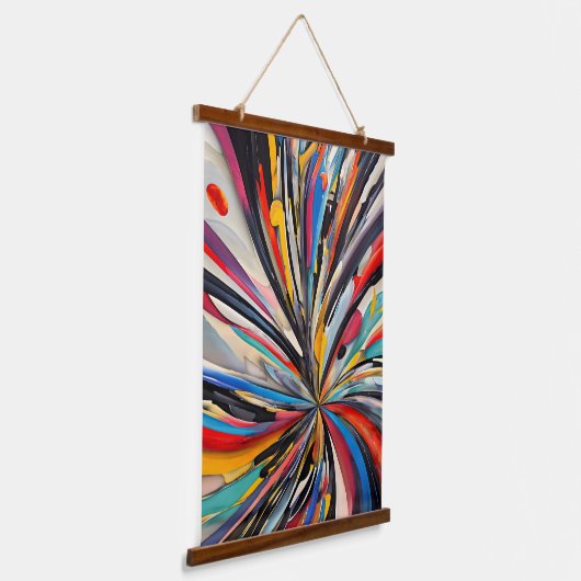 鮮やか抽象芸術爆モダン発芸術 吊り下げ型タペストリー (傾斜あり)
