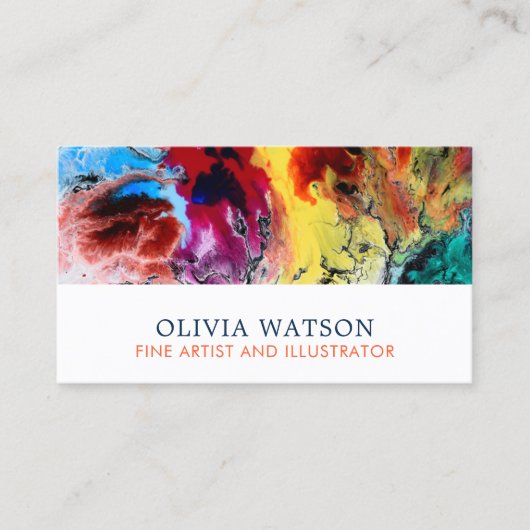 鮮やか抽象芸術画家 名刺 (正面)