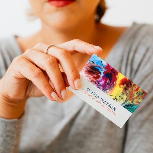 鮮やか抽象芸術画家 名刺