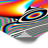 鮮やか抽象芸術背景パタカラフルーン地域 ポスター (角)