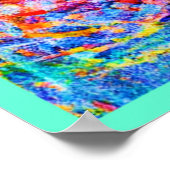 鮮やか抽象芸術色の展開パターン ポスター (角)