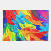 鮮やか抽象芸術表現主義絵を描の キッチンタオル (横)