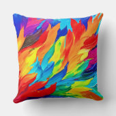 鮮やか抽象芸術表現主義絵を描の クッション (裏面)