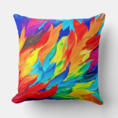 鮮やか抽象芸術表現主義絵を描の クッション (正面)