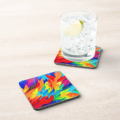 鮮やか抽象芸術表現主義絵を描の コースター (右側)