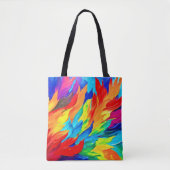 鮮やか抽象芸術表現主義絵を描の トートバッグ (正面)