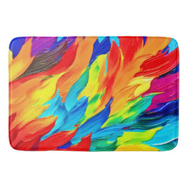 鮮やか抽象芸術表現主義絵を描の バスマット