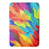 鮮やか抽象芸術表現主義絵を描の バスマット (正面縦)