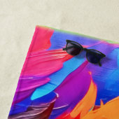 鮮やか抽象芸術表現主義絵を描の ビーチタオル (インサイチュ)