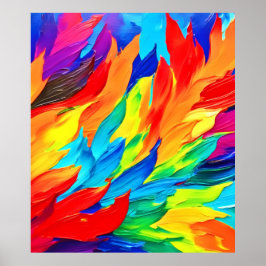 鮮やか抽象芸術表現主義絵を描の ポスター