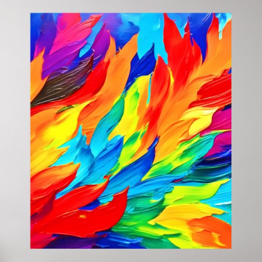 鮮やか抽象芸術表現主義絵を描の ポスター (正面)