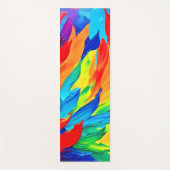 鮮やか抽象芸術表現主義絵を描の ヨガマット (正面)