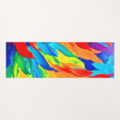 鮮やか抽象芸術表現主義絵を描の ヨガマット (正面(横))