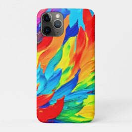 鮮やか抽象芸術表現主義絵を描の iPhone 11 PROケース