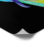 鮮やか抽象芸術象絵画のポスター ポスター (角)