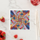 鮮やか抽象芸術開花カラフル – ウォールアート スタンダードカクテルナプキン (インサイチュ)