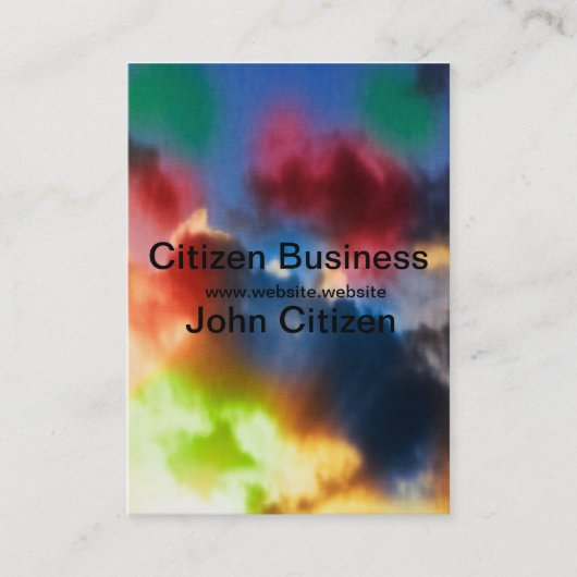 鮮やか抽象芸術雲 名刺 (正面)