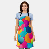 鮮やか抽象芸術 エプロン (着用した状態)