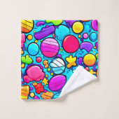 鮮やか抽象芸術 バスタオルセット (ウォッシュタオル)