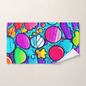 鮮やか抽象芸術 バスタオルセット (ハンドタオル)