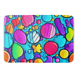 鮮やか抽象芸術 バスマット