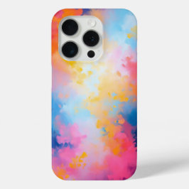 鮮やか抽象芸術 – ピはっきりしたンク iPhone 15 PROケース