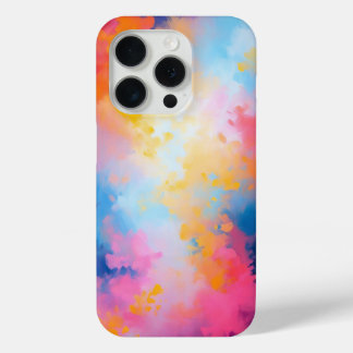 鮮やか抽象芸術 – ピはっきりしたンク iPhone 15 PROケース