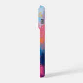 鮮やか抽象芸術 – ピはっきりしたンク iPhoneケース (左側面)
