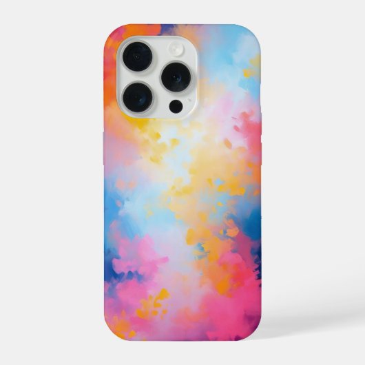 鮮やか抽象芸術 – ピはっきりしたンク iPhoneケース (裏面)