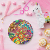 鮮やか抽象芸術 ペーパープレート (パーティー)