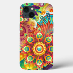 鮮やか抽象芸術 iPhone 13ケース