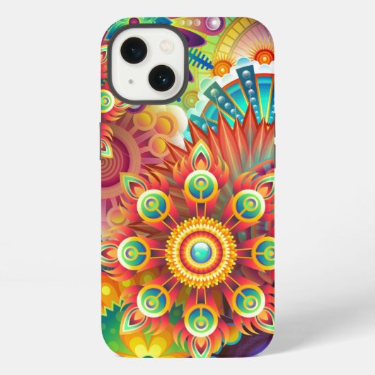 鮮やか抽象芸術 iPhoneケース (裏面)