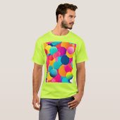 鮮やか抽象芸術 Tシャツ (正面フル)